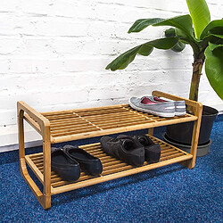 Relaxdays 10014858 Étagère à Chaussures en Nature Bambou 75 x 33 x 33 cm