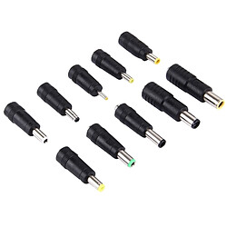 Wewoo Pour IBM / HP / Sony / Toshiba / Lenovo / ASUS / Samsung / DELL ordinateur portable 5.5x2.1mm femelle à plusieurs interfaces mâles 10 en 1 adaptateurs de puissance fixés pas cher