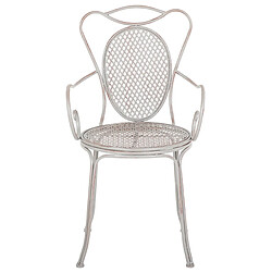 Acheter Beliani Chaise de jardin CILENTO Métal Gris