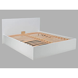 Le Quai Des Affaires Lit coffre MADRID 140x190 + 1 sommier / Blanc pas cher