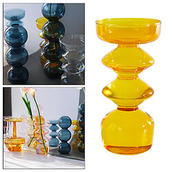 Avis Table De Vase à Fleur En Verre Moderne Hydroponique Terrarium Porte-plante Conteneur Losange Jaune