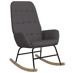 vidaXL Chaise à bascule Gris foncé Tissu