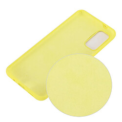 Coque en silicone liquide jaune pour votre Samsung Galaxy S20 Plus/S11