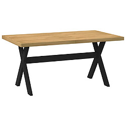 vidaXL Table à manger NOAIN pieds en forme de X 160x90x75cm massif pin