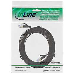 Câble de raccordement plat InLine® U / FTP Cat.6A noir 3m