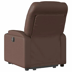 Acheter Maison Chic Fauteuil Relax pour salon, Fauteuil inclinable de massage électrique marron similicuir -GKD35904