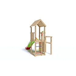 Aire de jeux en bois double plateformes - j-24611p1 - TRIGANO JARDIN