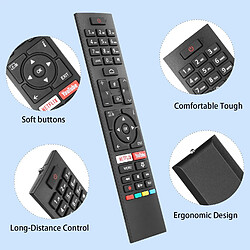 SANAG Ct-8557 Rc43157 Telecommande Compatible Avec Toshiba Tv 24Wa2063Da 32Wa2063Da 43Ua2063Da 49Ua2063Dg 50Hak6151 55Ua2063Dg 58Ua2063Dg 65Ua2063Dg Remplacement Contrôleur Avec Netflix Et Youtube