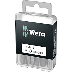 Lot de 10 embouts 867/1 Z série 1 entraînement 1/4 Torx® T40x25mm WERA WERK 05072412001