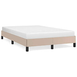 Maison Chic Lit adulte - Lit simple Cadre de lit,Structure du lit Contemporain Cappuccino 120x200 cm Similicuir -MN52716