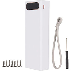 SANAG Diy Power Bank Box, 22.5W 20 Sections Chargeur De Batterie Micro Type C Rapide Power Bank Avec Écran Lcd, Kit De Boîtier D'Alimentation Mobile (Blanc)