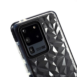 Coque en TPU Surface diamant 3D noir pour votre Samsung Galaxy S20 Ultra