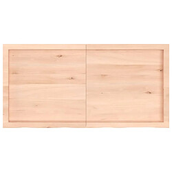 Acheter vidaXL Étagère murale 120x60x(2-6) cm bois de chêne massif non traité