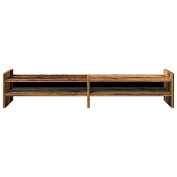 Avis vidaXL Support de moniteur vieux bois 100x27x20 cm bois d'ingénierie