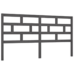 Maison Chic Tête de lit scandinave pour lit adulte,Meuble de chambre Gris 186x4x100 cm Bois massif de pin -MN91554