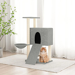 Arbre à chat avec griffoirs,niche pour chat en sisal Gris clair 96 cm -MN15488