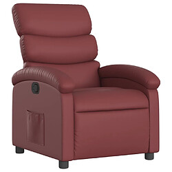 Maison Chic Fauteuil inclinable,Fauteuil luxe de relaxation Rouge bordeaux Similicuir -MN38032