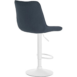 Non Tabouret de bar Toni tissu blanc pas cher