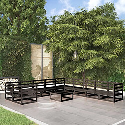 vidaXL Salon de jardin 11 pcs bois de pin massif