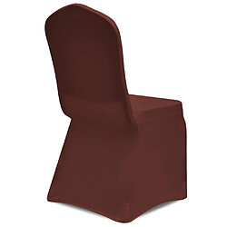 Avis vidaXL Housse de chaise extensible 4 pcs marron