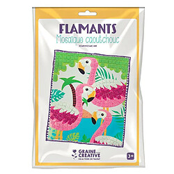 Graines Creatives Coffret mosaïque en caoutchouc souple - Flamant rose