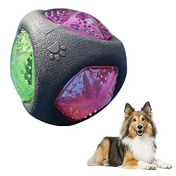 Jouet boule pour chien avec lumière led et grincement, balle pour chien, jouet pour chien, balle de jeu pour chien, phosphorescent en couleurs changeantes, fait de caoutchouc thermoplastique