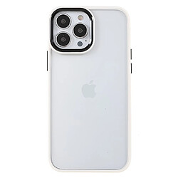 Coque en TPU + acrylique Anti-rayures, avec protection de l'objectif de l'appareil photo blanc pour votre iPhone 13 Pro 6.1 pouces