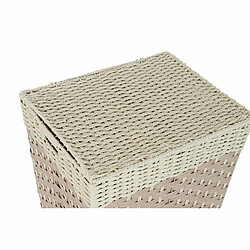 Panier à linge DKD Home Decor Naturel Tressé Métal Fibre (43 x 35 x 59 cm) - Reconditionné