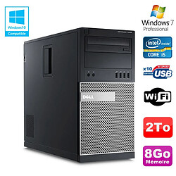 PC Tour Dell Optiplex 7010 Core I5-3470 3.2Ghz 8Go Disque 2To DVD WIFI Win 7 - Occasion