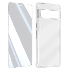 4smarts Pack Protection pour Google Pixel 8 Pro, Coque Souple et Verre Trempé Transparent