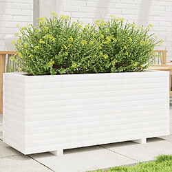 vidaXL Jardinière blanc 110x40x49,5 cm bois de pin massif