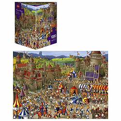 Ludendo HEYE - Puzzle 1000 pièces boîte triangulaire Bunny Battles