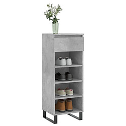 Avis Maison Chic Armoire à Chaussures Gris béton,Meuble de Rangement à Chaussures 40x36x105 cm Bois d'ingénierie -MN64903