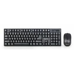 Gembird KBS-W-01 clavier RF sans fil QWERTY Anglais Black (Gembird Wireless desktop set, US layout, black) - Version USA