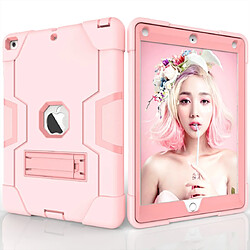 Wewoo Coque Pour iPad 5/4 couleur contrastée Silicone + PC Combinaison avec support or rose