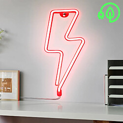 Avizar Lampe à Néon LED Format Éclair Alimentation par câble ou piles AA Rouge pas cher