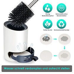 Acheter Einfeben Brosse de toilette en silicone Porte-brosse de toilette stérile 2 en 1 Brosse de toilette en acier inoxydable