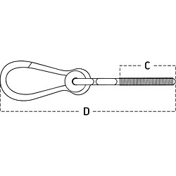 Avis Hl Crochet avec mousqueton zn 19KE/M12x210 (Par 10)