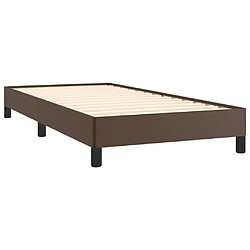 Avis vidaXL Cadre de lit sans matelas marron 90x200 cm similicuir