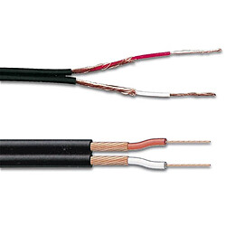 Perel Cable Cote A Cote Blinde 2 X 0.25Mm - Noir