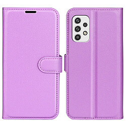 Etui en PU texture litchi violet pour votre Samsung Galaxy A23 5G