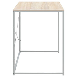 Avis vidaXL Bureau d'ordinateur Blanc chêne 110x60x70 cm Bois d'ingénierie