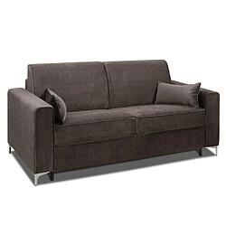 Inside 75 Canapé convertible express JACKSON 120cm comfort BULTEX® 12cm sommier lattes RENATONISI tweed taupe sable