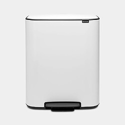 Poubelle à pédale 2x30l blanc - 211447 - BRABANTIA