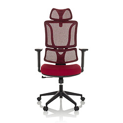 Hjh Office Chaise de bureau / chaise pivotante ERGOMY assise tissu / dossier résille rouge mybuero