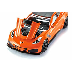 SIKU 1534, Chevrolet Corvette ZR1, Orange/Noir, Capot ouvrant, Véhicule-jouet pour enfants pas cher