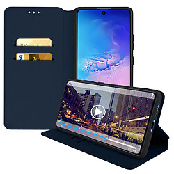 Avizar Housse Samsung Galaxy S10 Lite Étui Folio Portefeuille Fonction Support Bleu