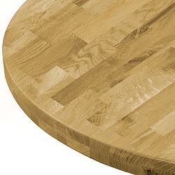 Avis vidaXL Dessus de table Bois de chêne massif Rond 44 mm 400 mm