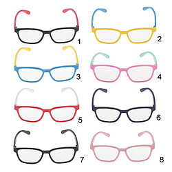 Avis Lunettes de vue élégantes anti-bleues et légères pour enfants, cadre en silicone, noir + rouge