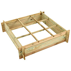 Avis Maison Chic Jardinière,Lit surélevé - Bac à fleurs - pot de fleur 90 x 90 x 20 cm Bois imprégné -GKD64946